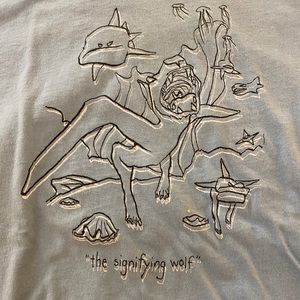 The Signifying Wolf band t shirt blue size xl